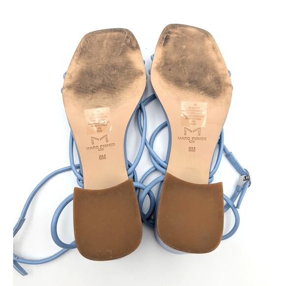 Marc Fisher LTD Nakita Strappy Sandals Women's Blue Size US8 EU39 - Picture 8 of 12
